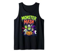 Monster Mash Halloween Monsters Pumpkin Party Spooky Season Tank Top
