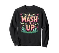 Monster Mash It Up Spooky Fun Halloween Party Celebration Sweatshirt, Adult Unisex, Black, M