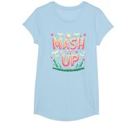 Monster Mash It Up Spooky Fun Halloween Party Celebration T-Shirt, Girls, Baby Blue, Large