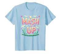 Monster Mash It Up Spooky Fun Halloween Party Celebration T-Shirt, Kids, Baby Blue, 8 Years
