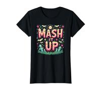 Monster Mash It Up Spooky Fun Halloween Party Celebration T-Shirt, Women, Black, M