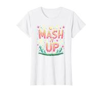Monster Mash It Up Spooky Fun Halloween Party Celebration T-Shirt, Women, White, XS