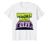 Monster Mash: Spooky Halloween Dance Party for All Ages T-Shirt, Kids, White, 10 Years