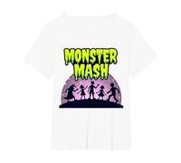 Monster Mash: Spooky Halloween Dance Party for All Ages T-Shirt, Women's Plus, White, 6X