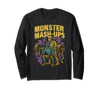 Monster Mash-Up Gym Partner Spotter Old School 90's Retro Long Sleeve T-Shirt