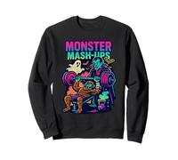 Monster Mash-Up Spotter Partner Old School 90's Retro Gym Sweatshirt