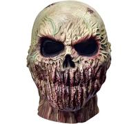 Monster Mask, Mouthless Halloween Horror Latex - Bloody Melted Face Zombie Orc Demon Costume, Full Head Terror Mask with Evil Red Design for Adults & Haunted Houses