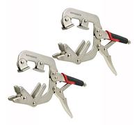 Monster & Master Welding Pipe Plier Clamp, Fast Release, C-Clamp Locking with Large V-Pads, 10-Inch (2-Piece), ATHUS-MM-WLP-S9x2