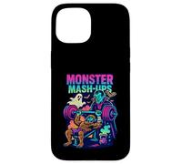 Monster Match Up Funny Bro Spotter Old School 90's Retro Gym Case for iPhone 15