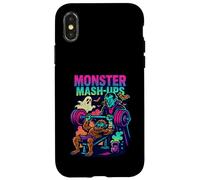 Monster Match Up Funny Bro Spotter Old School 90's Retro Gym Case for iPhone X/XS