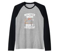 Monster Mom Built Different Monster Truck Mother Raglan Baseball Tee