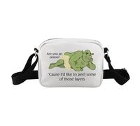 Monster Movie Cosmetic Bag Green Monster Fans Gift Cartoon Fan Gift Zipper Pouch Crossbody Bag (Layers HB Bag)