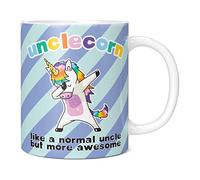 Monster Mug - Unclecorn Funny Novelty Ceramic Coffee Cup, Gift Idea for Uncle - Extra Large, 11oz White
