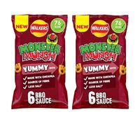 Monster Munch BBQ Sauce Chickpea Crisps Multipack, 6 x 16g, No Artificial Colours/Preservatives, Vegetarian, Source of Fibre (2 Pack)