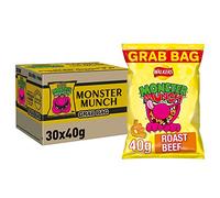 Monster Munch Roast Beef Snacks, 40g (Pack of 30)