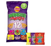 Monster Munch Variety Multipack Crisps (12 x 20g) - Baked Snacks with Pickled Onion, Roast Beef & Flamin’ Hot Flavours