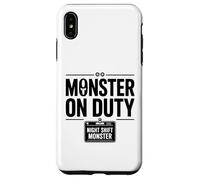 Monster On Duty Night Shift Funny Bold Workplace Text Design Case for iPhone XS Max