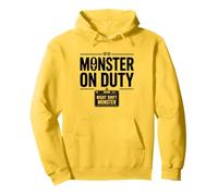 Monster On Duty Night Shift Funny Bold Workplace Text Design Pullover Hoodie