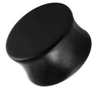 MONSTER PIERCING 2.5MM Solid Black UV Acrylic Double Flared Ear Plug Ear Gauge - UV Ear Plug- Plug and Tunnels - Sold by Piece