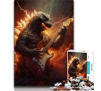 Monster Playing Guitar Jigsaw Puzzles for Adults 1000 Piece,Learning Educational Toys Family Games Gifts for Friends And Family (38x26cm)