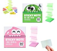 Monster Pop-Up Transparent Sticky Notes, Glitter Post it Notes 7.6x7.6cm, Office Memo for Bible Study, Office, Planning, Journaling, Organizing Tasks, Daily, Annotation，2pcs-d