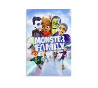 Monster Poster Family Animated Comedy Vintage Movie Canvas Wall Art Living Modern Family Bedroom Music Movie Cartoon Poster 16x24inch(40x60cm) Unframe-style