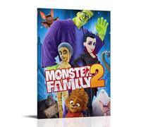 Monster Poster Family Animated Comedy Vintage Movie Canvas Wall Art Living Modern Family Bedroom Music Movie Cartoon Poster 12x18inch(30x45cm) Frame-style