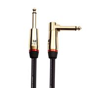 Monster Prolink Rock Instrument Cable. 12 ft Right Angle to Straight Guitar Cable. for Electric Guitar Cable. 95% Copper Braided Shielded Guitar Cable