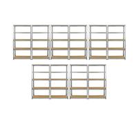 Monster Racking 10 X Galwix Galvanised Steel Shelves, 90Cm Wide, Silver