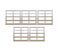 Monster Racking 10 x Galwix Galvanised Steel Shelves, 90cm Wide - Silver