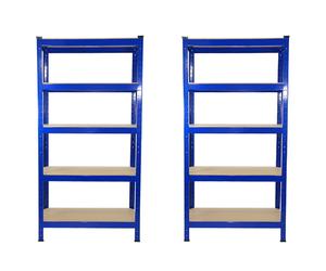 Monster Racking 2 x T-RAX Blue Metal Racking Units 75cm x 150cm x 30cm