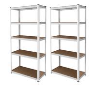 Monster Racking 2 x White Racking Units 90 x 40 x 180