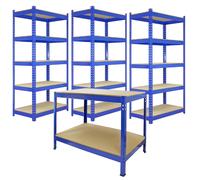 Monster Racking 3 x 90cm Q-Rax Blue Metal Racking Units & Workbench