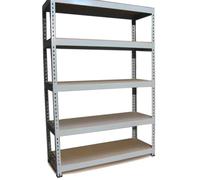 Monster Racking 3 x Garage Racking Q-Rax Units Storage Shelving Heavy Duty Shed Shelves Extra Wide Warehouse 120cm Grey