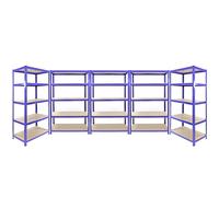 Monster Racking 3 X Q-rax Blue 120 X 50 X 180Cm & 2 X Racking Blue 90 X 50 X 180Cm, Blue