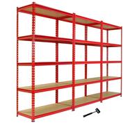 Z-Rax Metal Racking Unit Red 3 Pack and Free Mallet, none