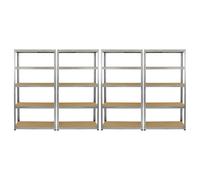 MonsterShop Monster Racking 4 x Galwix Galvanised Steel Shelves 90cm Wide