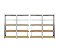 MonsterShop Monster Racking 4 x Galwix Galvanised Steel Shelves 90cm Wide