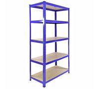 Monster Racking 5 x 90cm Blue Storage Racks with 4200kg Capacity, Free Bay Connectors and Mallet