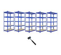 Monster Racking 5 x Q-Rax Blue Metal Racking Units 90 x 50 x 180cm