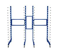 Combi Spray Drying Rack Trolley x 2 & Connector Monster Racking Blue One Size