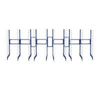 Combi Spray Drying Rack Trolley x 5 & 4 Connectors Monster Racking Blue One Size