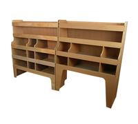 Monstershop Ford Transit Custom SWB & LWB Offside Plywood Van Racking in Brown Monstershop Brown