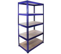 Monster Racking Q-Rax Heavy Duty Garage Storage Shelves, 200kg/shelf, Blue, 90cm x 182.5cm x 50cm