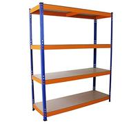 Heavy Duty Shelving S-RAX Racking 4Tier 150cm Wide Metal Garage Storage Units