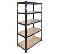 Monster Racking T-Rax Warehouse & Garage Metal Shelving - Black 90cm W, 45cm D, Set of 10