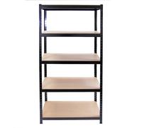 Monster Racking T-Rax Warehouse & Garage Metal Shelving - Black (90cm W, 45cm D) Set of 5