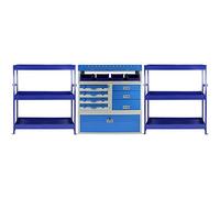 Monster Racking Tempest Metal Van Racks Shelving Tool Storage Units Blue, Steel Racking Bays & Drawers