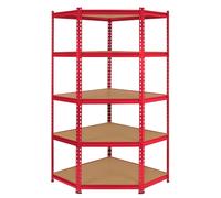 Monster Racking Z-Rax Corner Storage Shelf Unit, Red, 90cm Wide Monstershop Red One Size