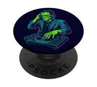 Monster Raver DJ Frankenstein PopSockets Adhesive PopGrip